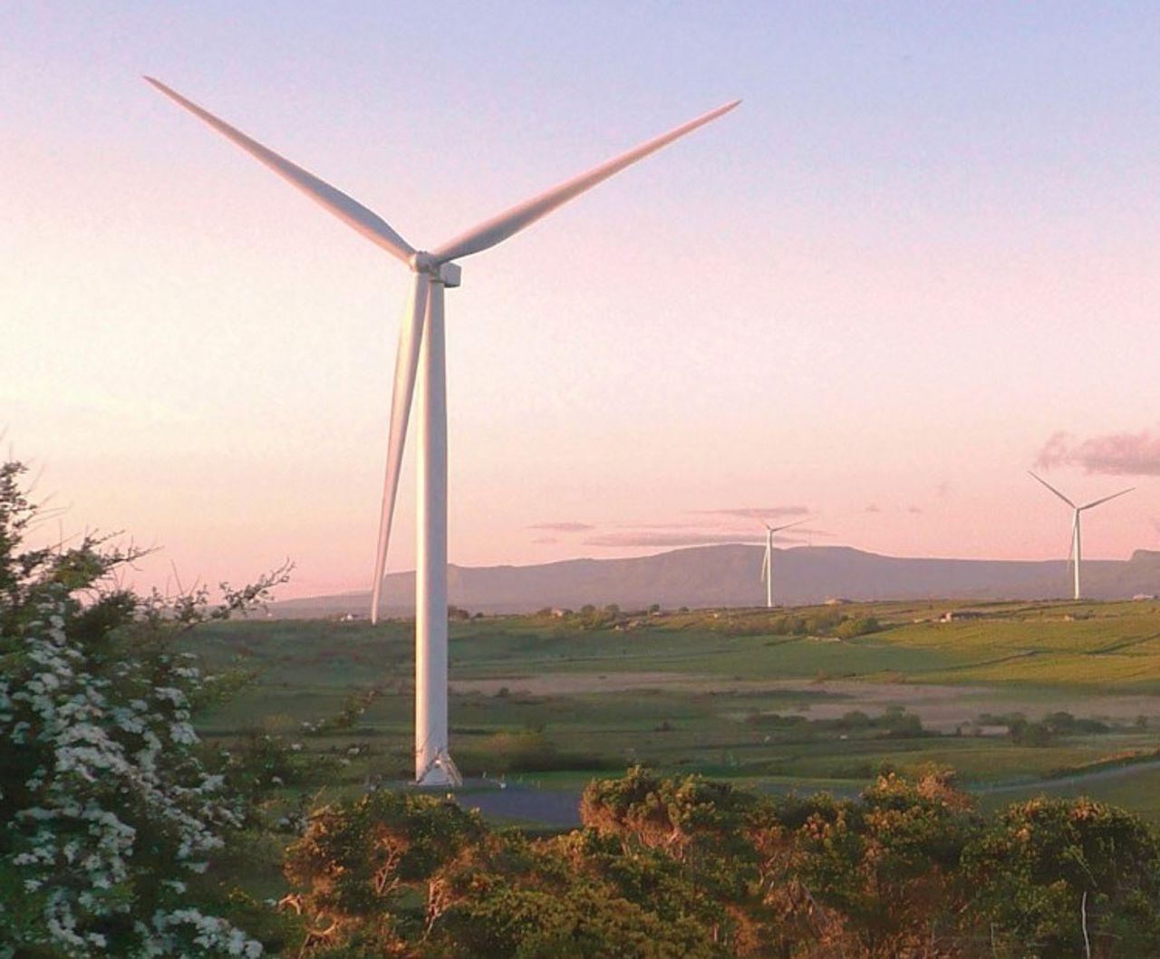 爱尔兰的风力涡轮机